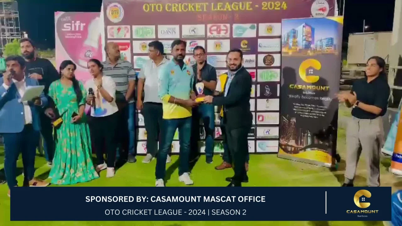 Casamount branding in the supplied OTO Cricket League 2024 video